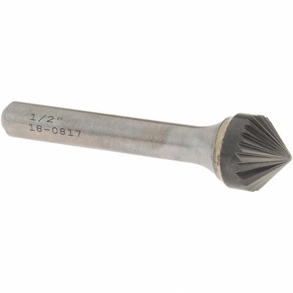 OSG Countersink: 1/2" Head Dia, 90.00 deg Included Angle, 24 Flute, Solid Carbide, Right Hand Cut - 701-5002