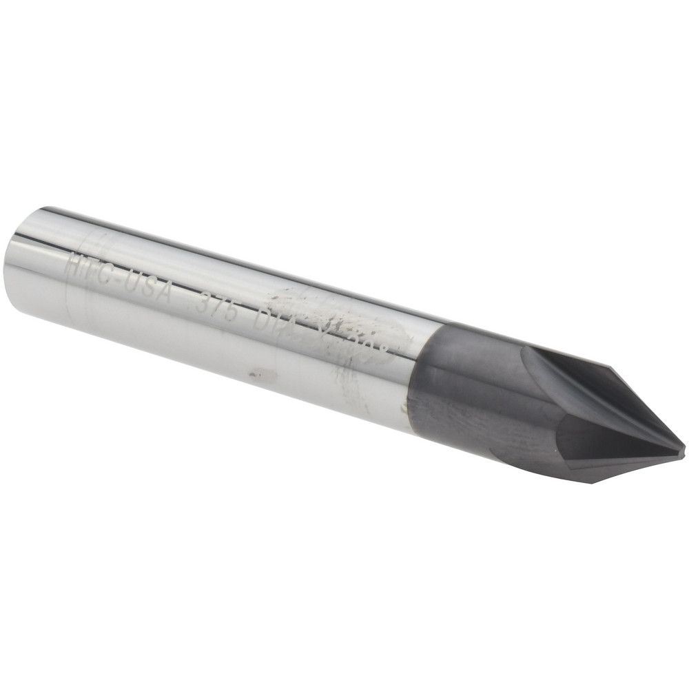 Harvey Tool Chamfer Mill: 3/8" Dia, 3/8" Shank Dia, 40 deg, 3 Flute, Solid Carbide, Single End - 18420-C3