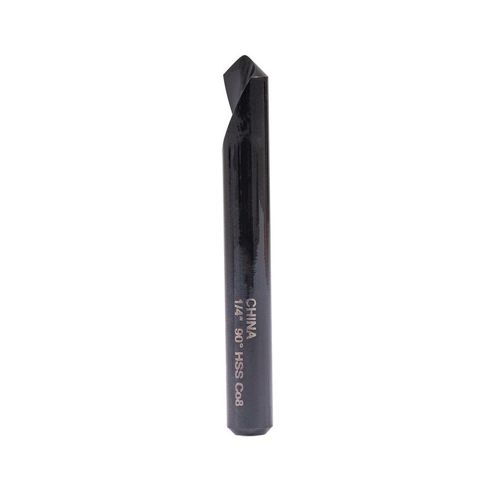 Hertel Countersink: 1/4" Head Dia, 90.00 deg Included Angle, 1 Flute, High-Speed Steel, Right Hand Cut - GX89339527