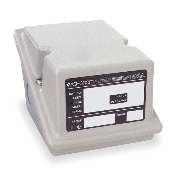 Interruptor de presión Ashcroft, (1) Puerto, 1/4 pulgadas en HEMBRA, DPST, 3 a 30 psi, Acción Estándar - LPAN4HV25XCYLM30