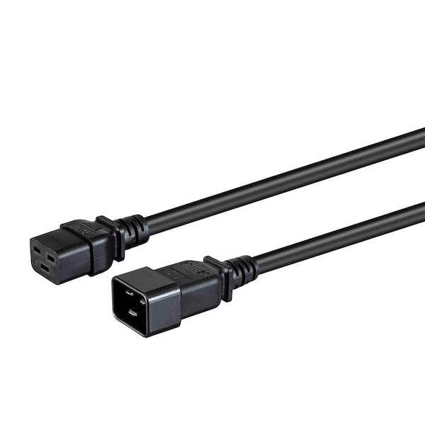 Monoprice Heavy Duty Extension Cord - IEC 60320 C20 to IEC 60320 C19_ 12AWG_ 20A - 35059