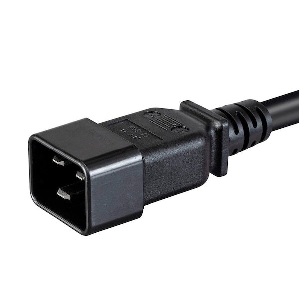Monoprice Heavy Duty Extension Cord - IEC 60320 C20 to IEC 60320 C19_ 12AWG_ 20A - 35059