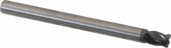 Harvey Tool Chamfer Mill: 1/4" Dia, 1/4" Shank Dia, 70 deg, 3 Flute, Solid Carbide, Single End - 18535-C3