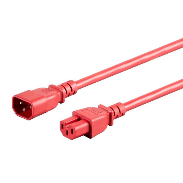 Monoprice Heavy Duty Power Cable - IEC 60320 C14 to IEC 60320 C15_ 14AWG_ 15A_ S - 33656