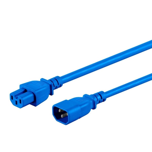 Monoprice Heavy Duty Power Cable - IEC 60320 C14 to IEC 60320 C15_ 14AWG_ 15A_ S - 33658