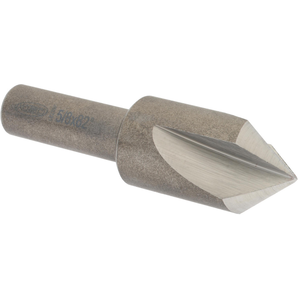 Hertel Countersink: 5/8" Head Dia, 60.00 deg Included Angle, 3 Flute, Solid Carbide, Right Hand Cut - 333-007050