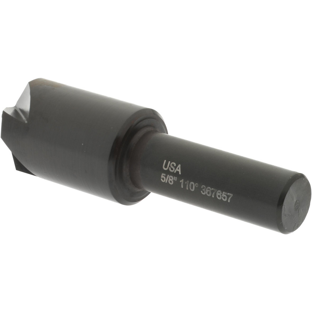 Hertel Countersink: 5/8" Head Dia, 110.00 deg Included Angle, 4 Flute, High-Speed Steel, Right Hand Cut - GX89335905