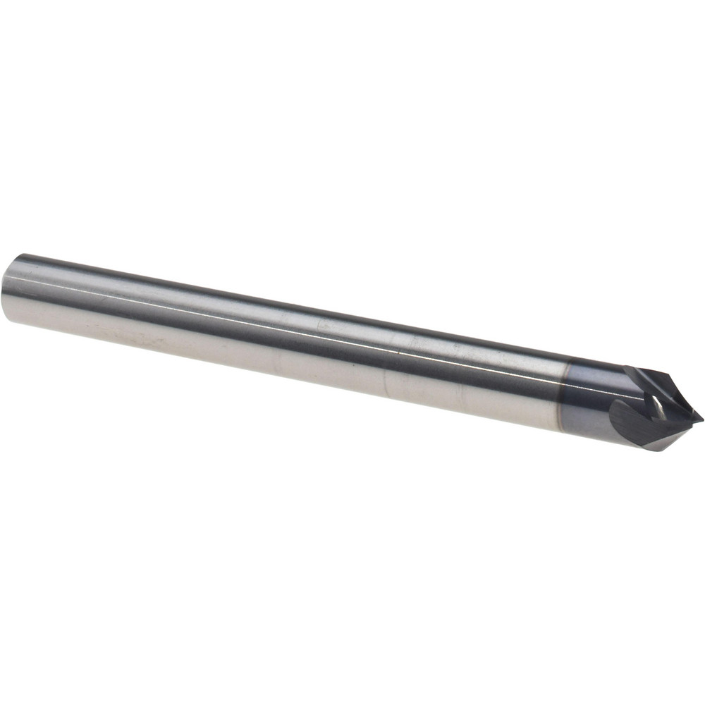 Harvey Tool Chamfer Mill: 1/2" Dia, 1/2" Shank Dia, 90 deg, 5 Flute, Solid Carbide, Single End - 908432-C3
