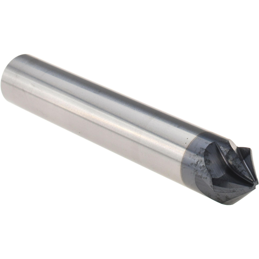 Harvey Tool Chamfer Mill: 1/2" Dia, 1/2" Shank Dia, 90 deg, 5 Flute, Solid Carbide, Single End - 908432-C3