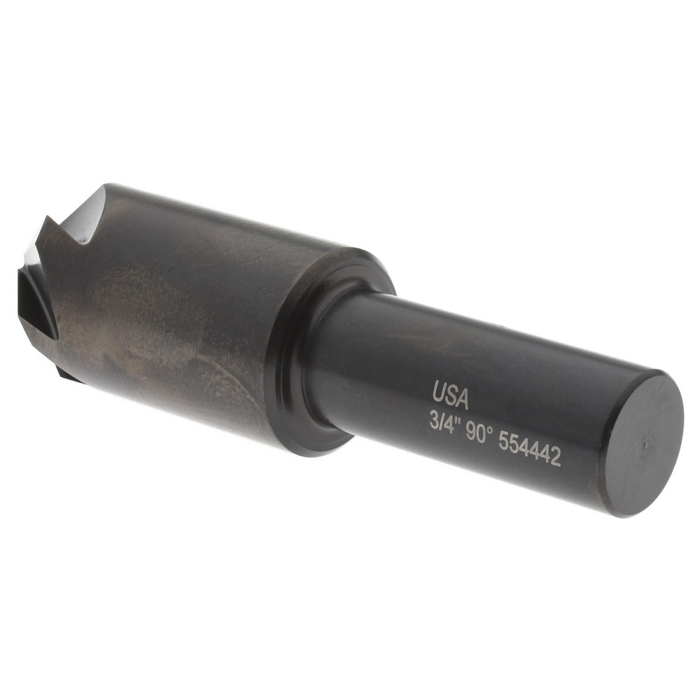 Hertel Countersink: 3/4" Head Dia, 90.00 deg Included Angle, 6 Flute, High-Speed Steel, Right Hand Cut - GX89331318