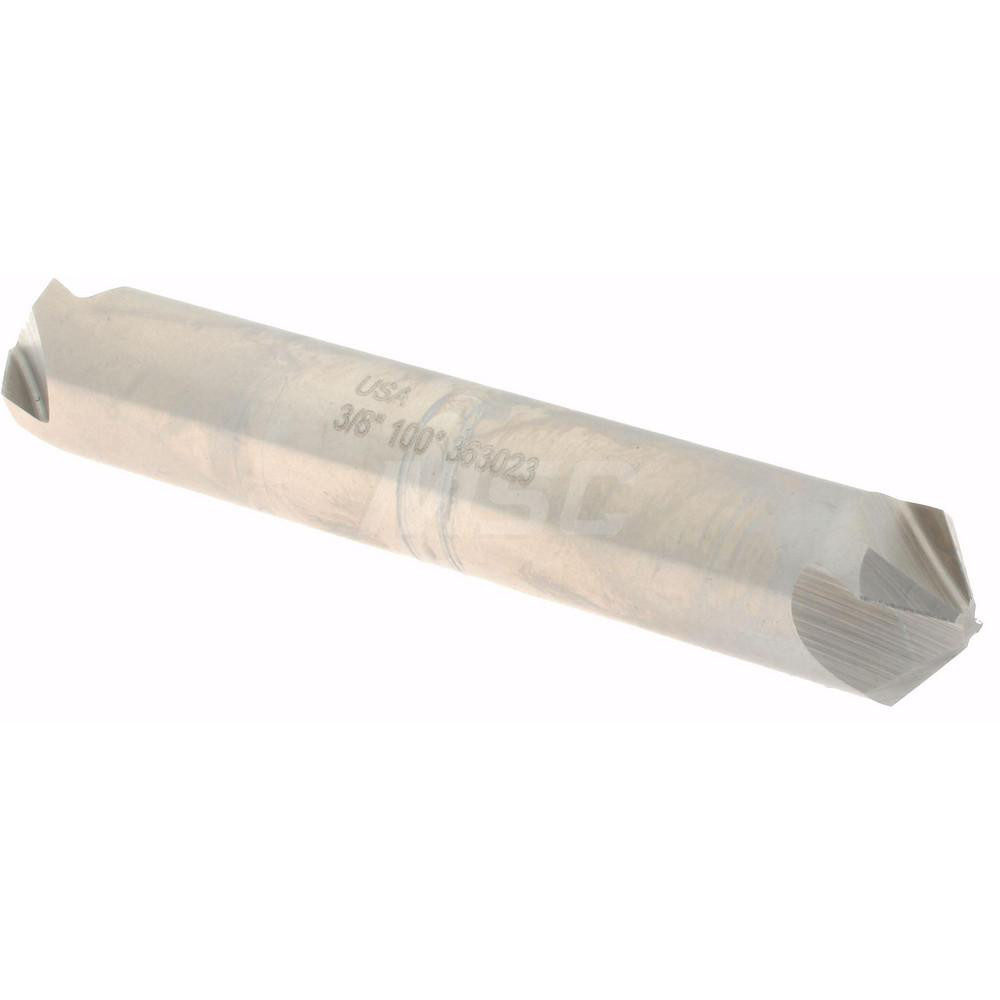 Hertel Countersink: 3/8" Head Dia, 100.00 deg Included Angle, 4 Flute, High-Speed Steel, Right Hand Cut - GX89336226