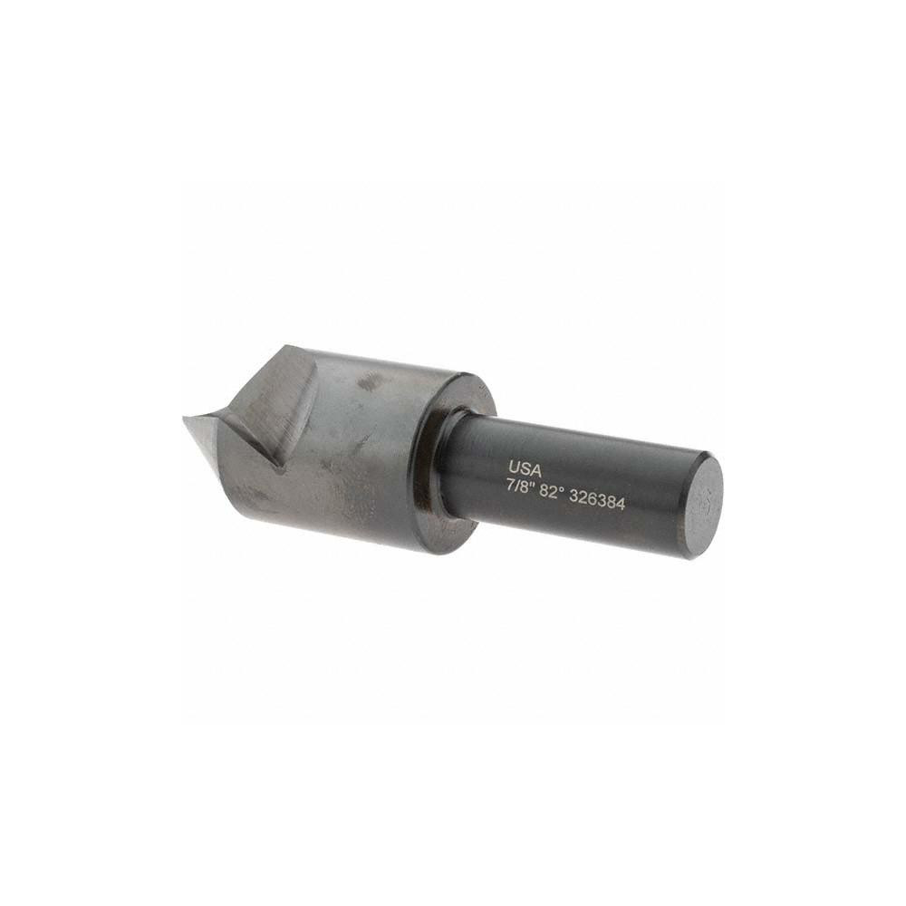 Melin Tool Countersink: 7/8" Head Dia, 82.00 deg Included Angle, 1 Flute, High-Speed Steel, Right Hand Cut - 19207