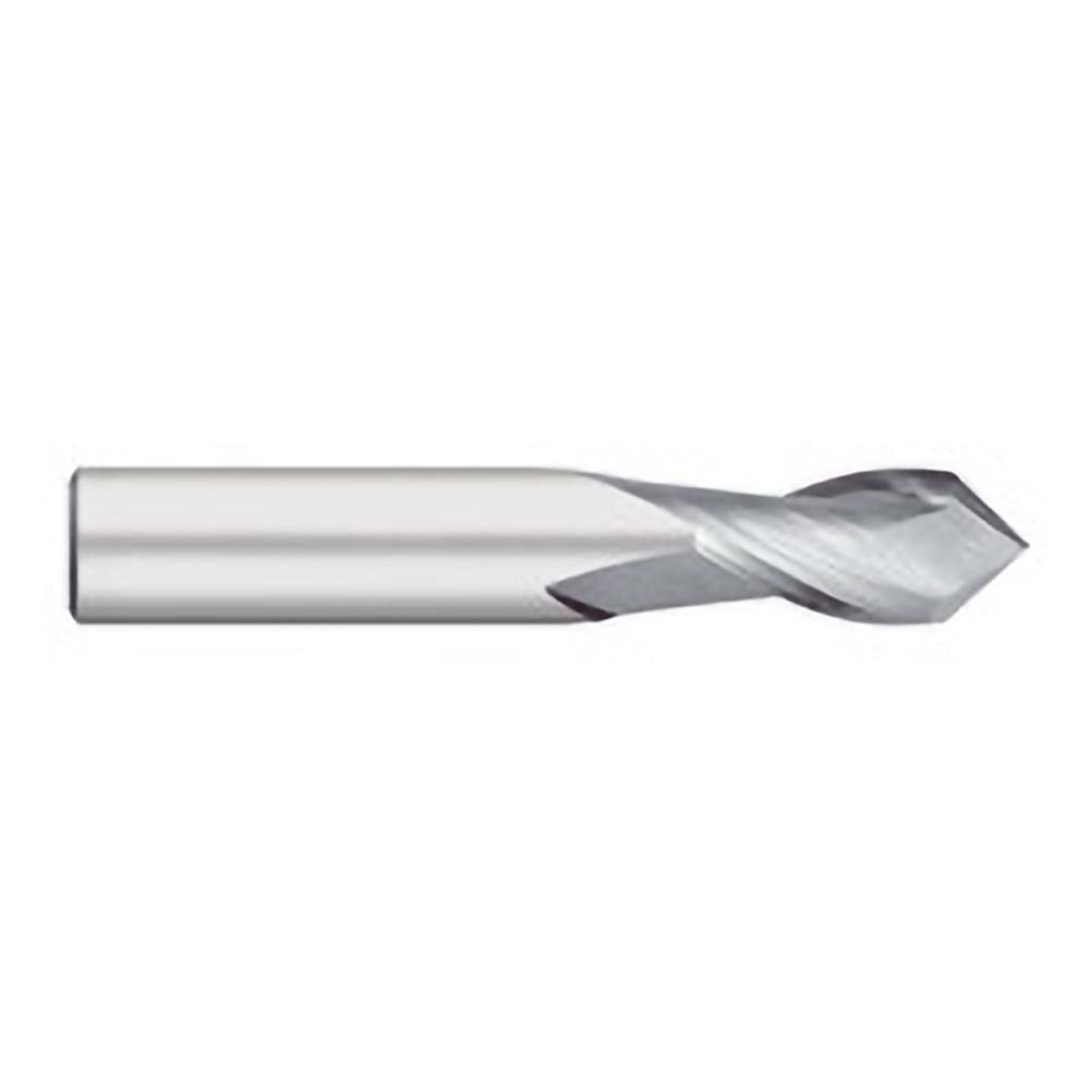 Harvey Tool Chamfer Mill: 3/32" Dia, 1/8" Shank Dia, 60 deg, 2 Flute, Solid Carbide, Single End - 52130