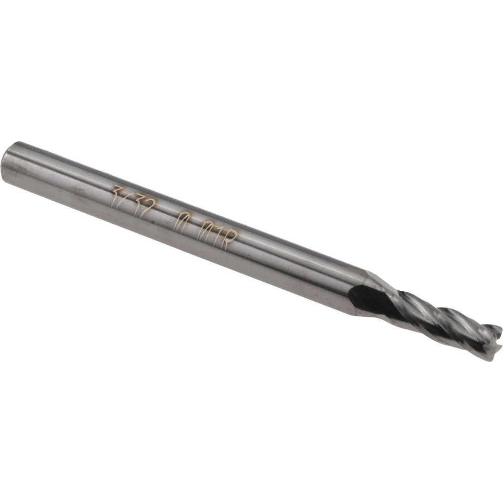 Harvey Tool Chamfer Mill: 3/32" Dia, 1/8" Shank Dia, 60 deg, 2 Flute, Solid Carbide, Single End - 52130