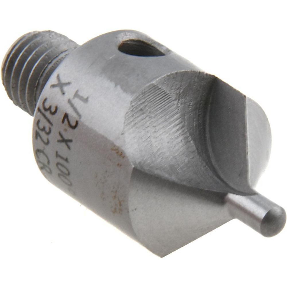 Made in USA 1-1/8" OAL, 3/8" Head Dia, 3 Flute, 100° Incl Angle, Integral Pilot, Adjustable Stop Countersink - 150-3-100-.0938
