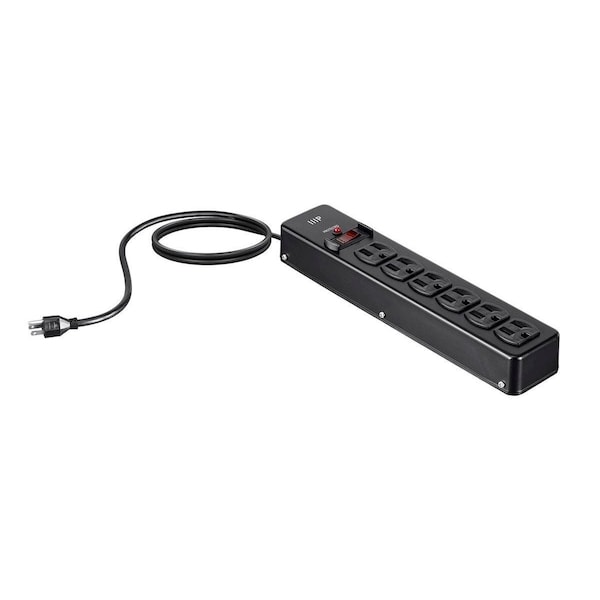 Monoprice Heavy Duty 6 Outlet Metal Surge Power Strip_ 540 Joules_ with 6ft Cord - 35098