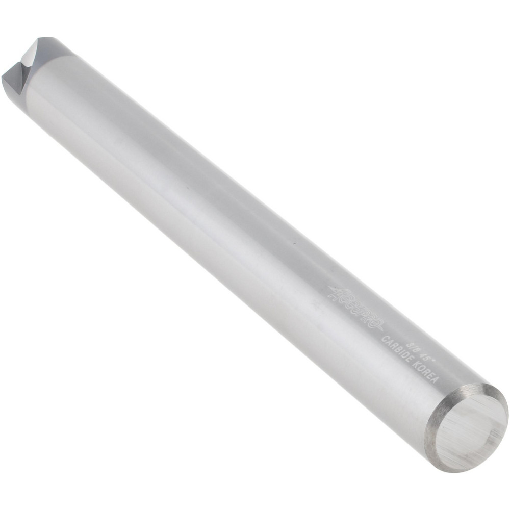 Accupro Chamfer Mill: 3/8" Dia, 3/8" Shank Dia, 90 deg, 3 Flute, Solid Carbide, Single End - EM99943850