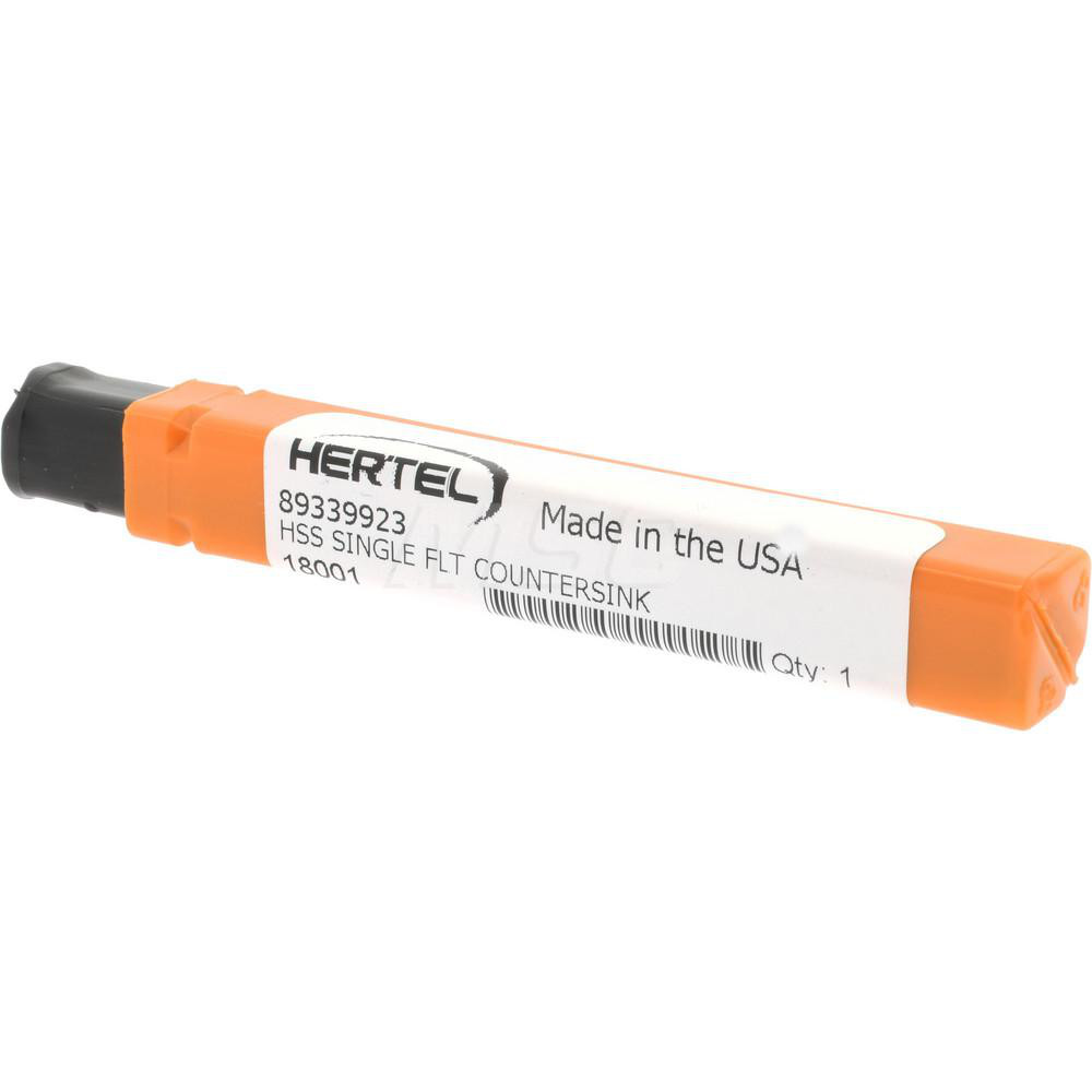 Hertel Countersink: 1/8" Head Dia, 82.00 deg Included Angle, 1 Flute, High-Speed Steel, Right Hand Cut - GX89339923