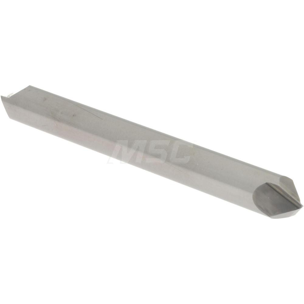 Accupro Chamfer Mill: 3/16" Dia, 3/16" Shank Dia, 90 deg, 2 Flute, Solid Carbide, Double End - 2500025