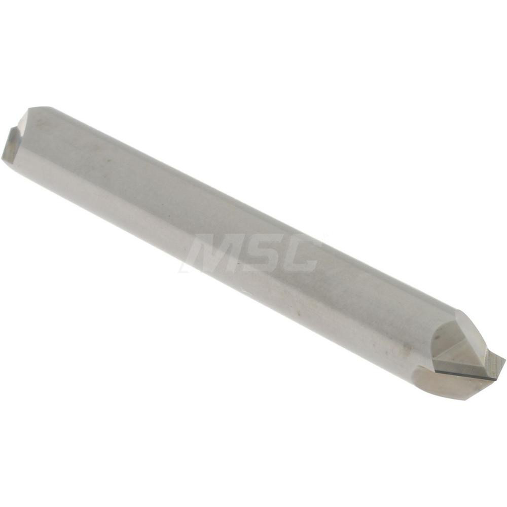 Accupro Chamfer Mill: 3/16" Dia, 3/16" Shank Dia, 90 deg, 2 Flute, Solid Carbide, Double End - 2500025