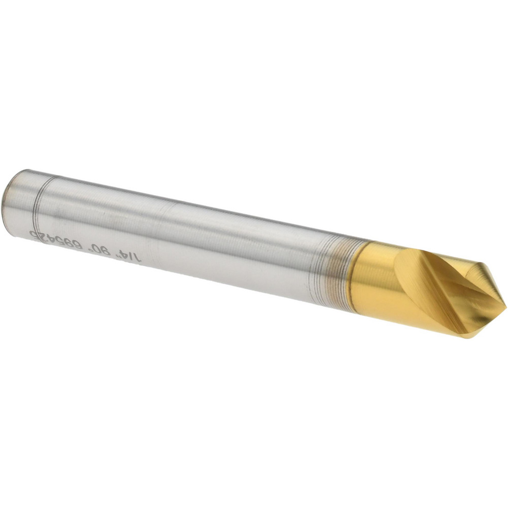 SGS Countersink: 1/4" Head Dia, 90.00 deg Included Angle, 1 Flute, Solid Carbide, Right Hand Cut - 74207