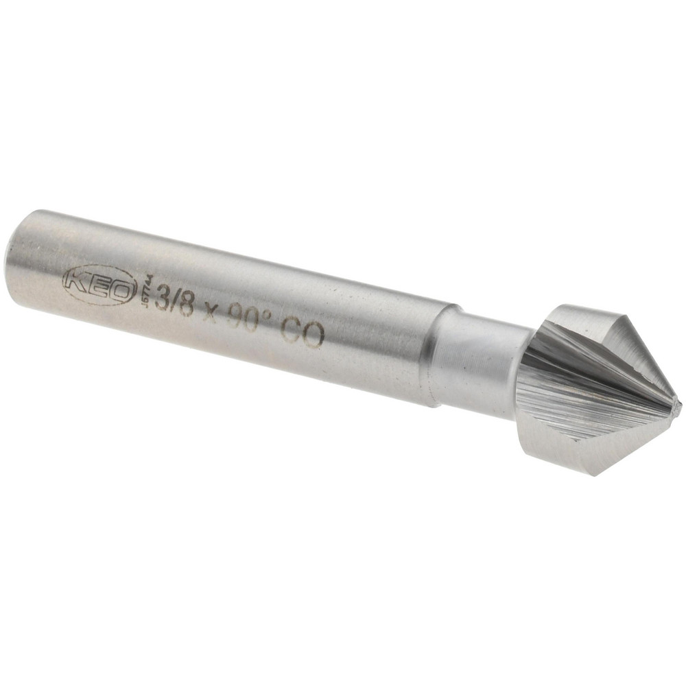 Keo Countersink: 3/8" Head Dia, 90.00 deg Included Angle, 3 Flute, Cobalt Steel, Right Hand Cut - 919-000-283
