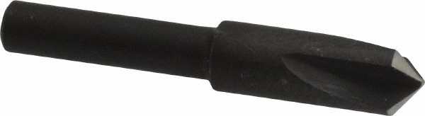 Cleveland Countersink: 1/4" Head Dia, 100.00 deg Included Angle, 3 Flute, High-Speed Steel, Right Hand Cut - C46153