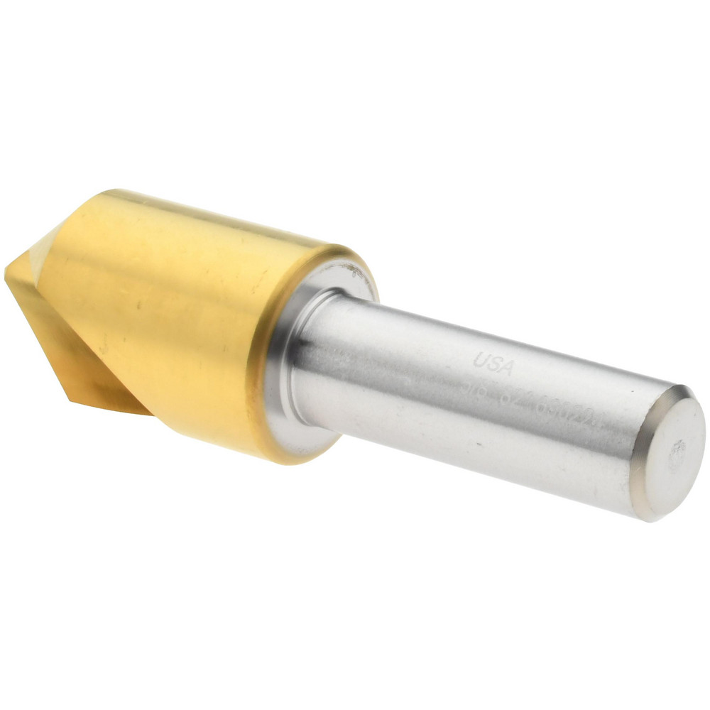 Melin Tool Countersink: 5/8" Head Dia, 82.00 deg Included Angle, 1 Flute, Cobalt Steel, Right Hand Cut - 18162