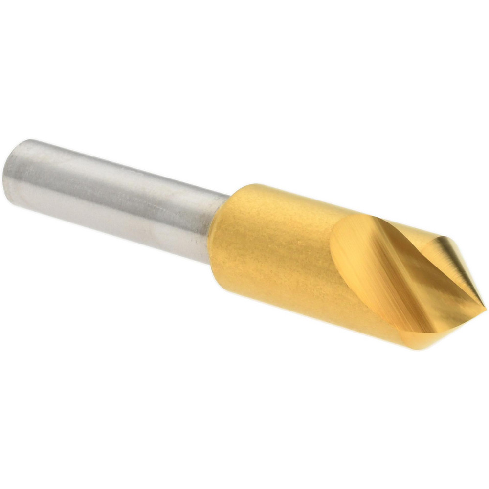 Melin Tool Countersink: 5/8" Head Dia, 82.00 deg Included Angle, 1 Flute, Cobalt Steel, Right Hand Cut - 18162