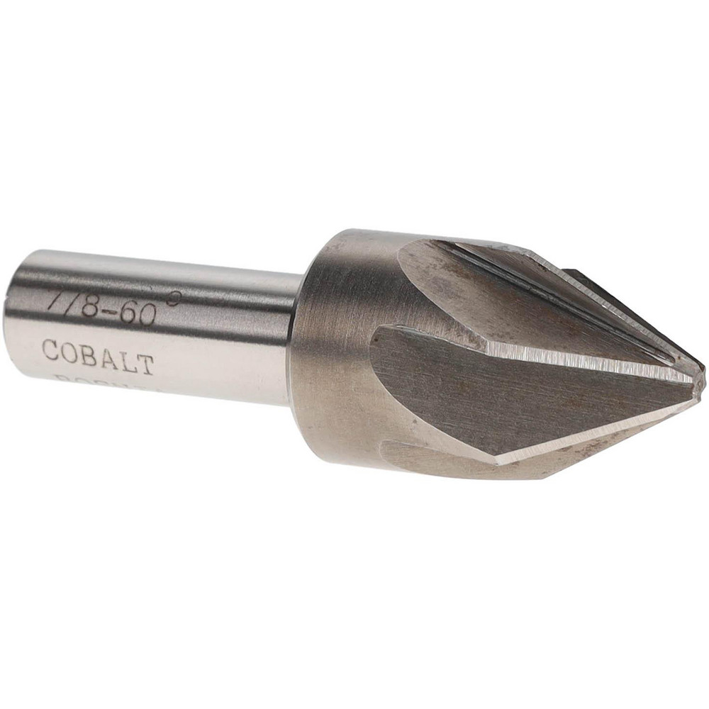 Value Collection Countersink: 7/8" Head Dia, 60.00 deg Included Angle, 6 Flute, High-Speed Steel, Right Hand Cut - SC2060056