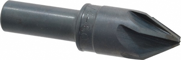 Value Collection Countersink: 7/8" Head Dia, 60.00 deg Included Angle, 6 Flute, High-Speed Steel, Right Hand Cut - SC2060056