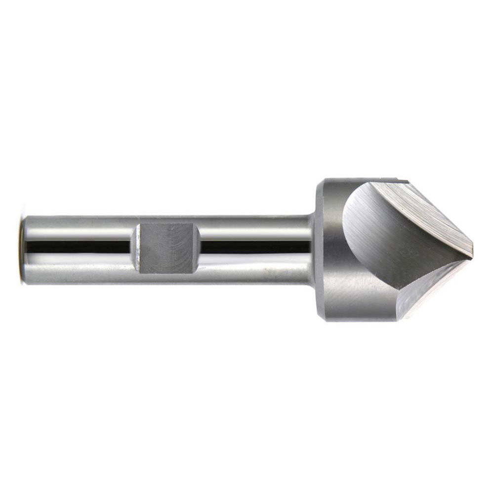 Harvey Tool Chamfer Mill: 1/2" Dia, 1/2" Shank Dia, 60 deg, 4 Flute, Cobalt, Single End - 18132