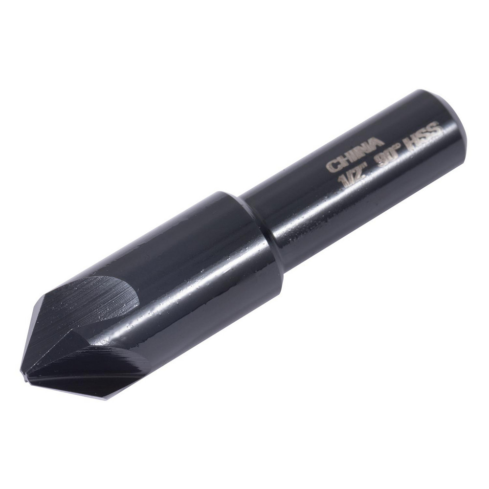 Hertel Countersink: 1/2" Head Dia, 90.00 deg Included Angle, 4 Flute, High-Speed Steel, Right Hand Cut - GX89330690
