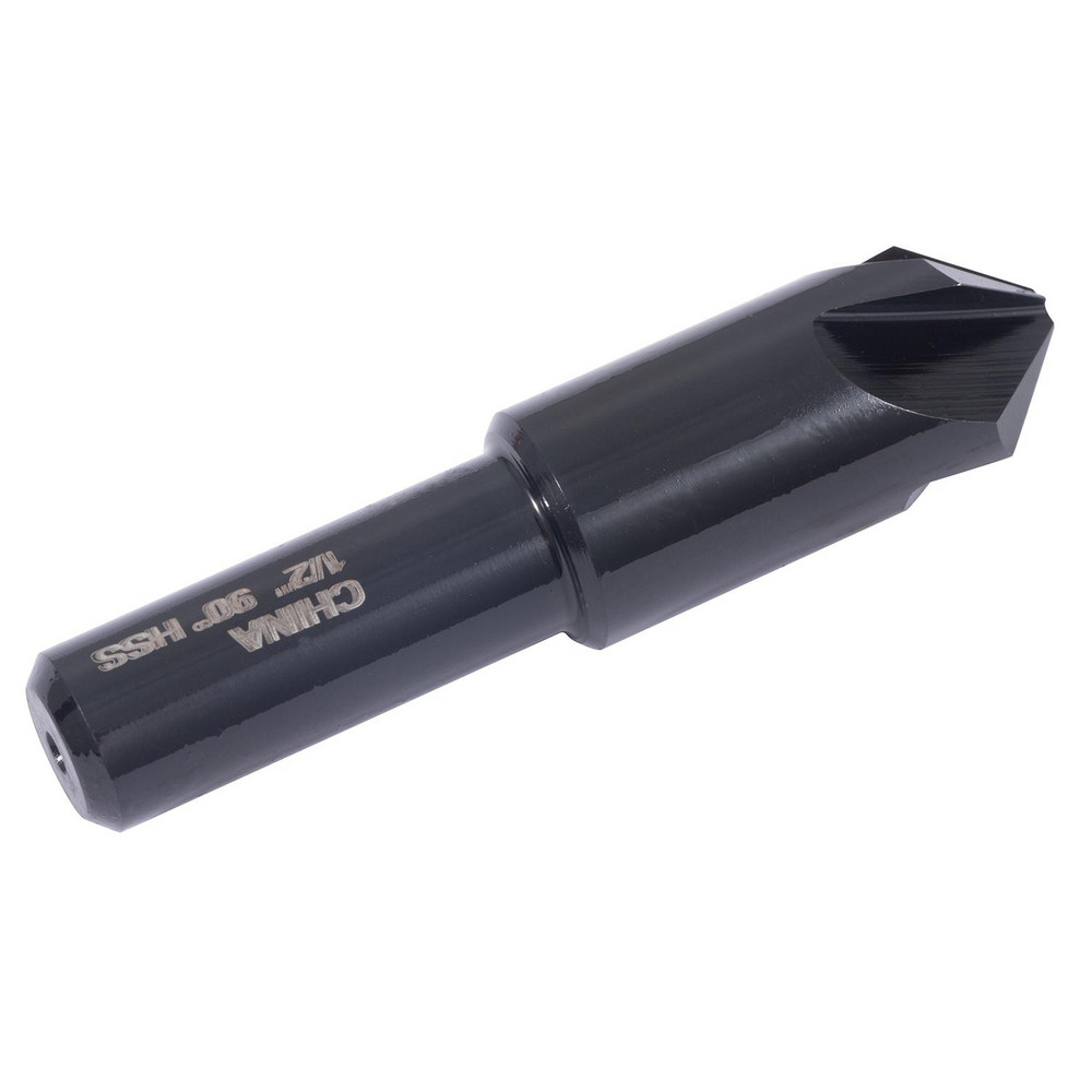 Hertel Countersink: 1/2" Head Dia, 90.00 deg Included Angle, 4 Flute, High-Speed Steel, Right Hand Cut - GX89330690