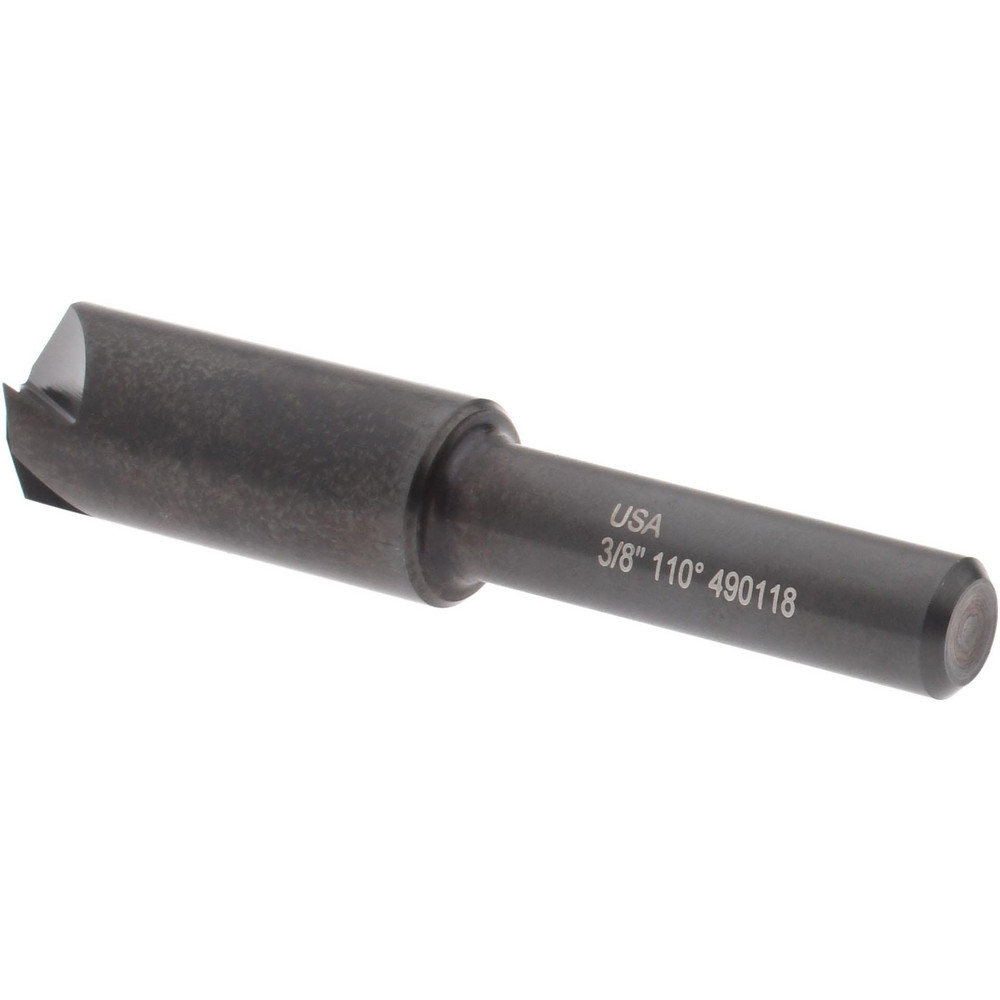 Hertel Countersink: 3/8" Head Dia, 110.00 deg Included Angle, 4 Flute, High-Speed Steel, Right Hand Cut - GX89336200