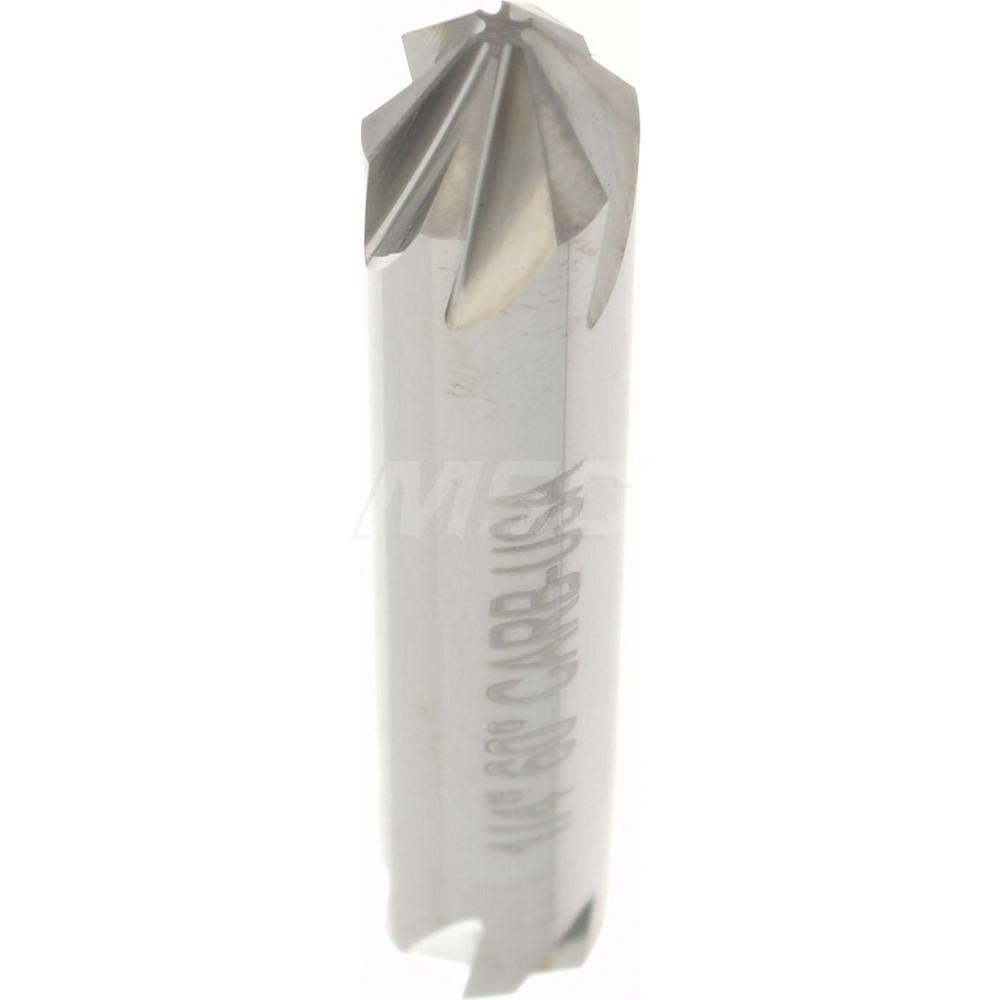 Hertel Countersink: 1/4" Head Dia, 60.00 deg Included Angle, 6 Flute, Solid Carbide, Right Hand Cut - 336-203050