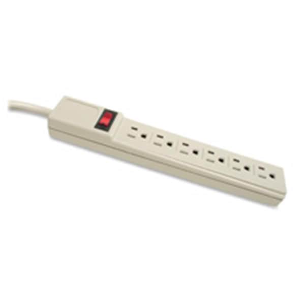 Ezgeneration Power Strip- 6 Outlet- Built-in Circuit Breaker- 6ft. Cord- Gray - EZ18446