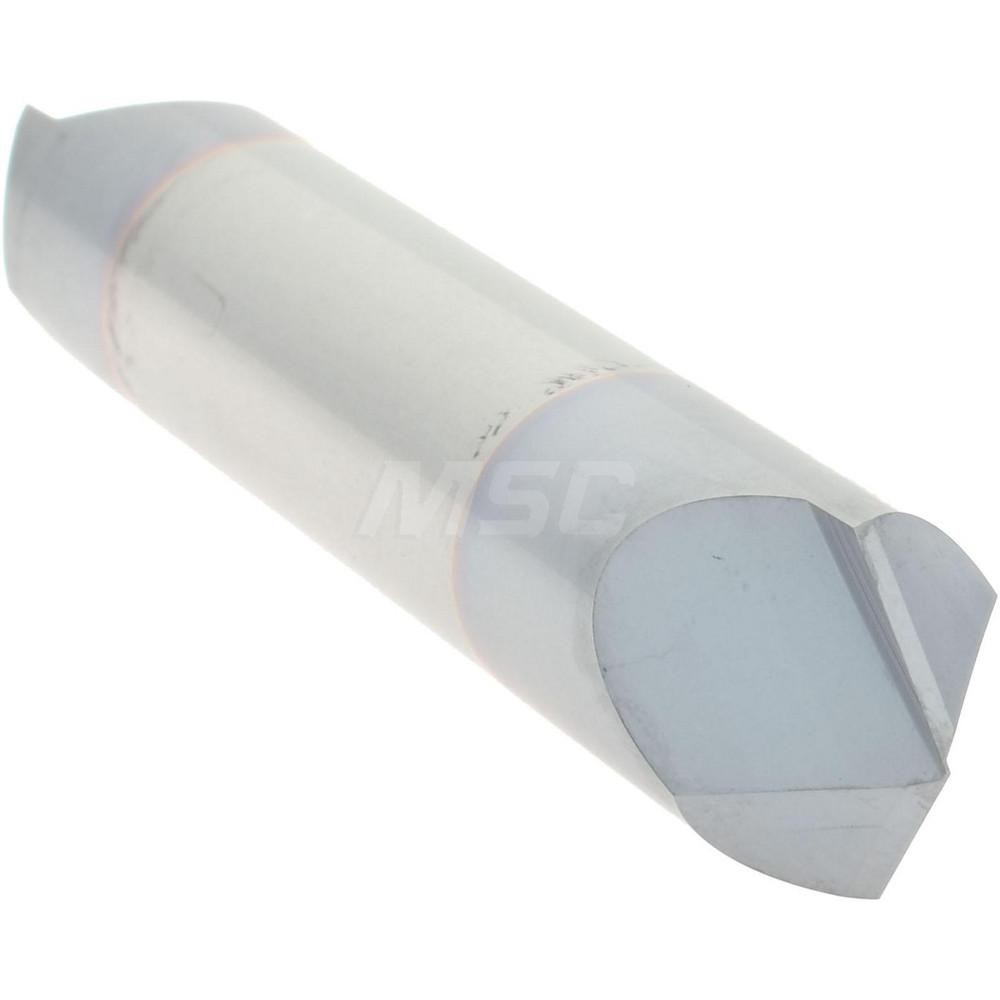 Accupro Chamfer Mill: 3/8" Dia, 3/8" Shank Dia, 90 deg, 2 Flute, Solid Carbide, Double End - 2500178