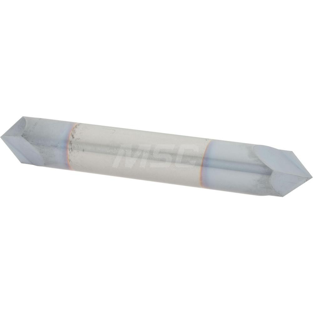 Accupro Chamfer Mill: 3/8" Dia, 3/8" Shank Dia, 90 deg, 2 Flute, Solid Carbide, Double End - 2500178