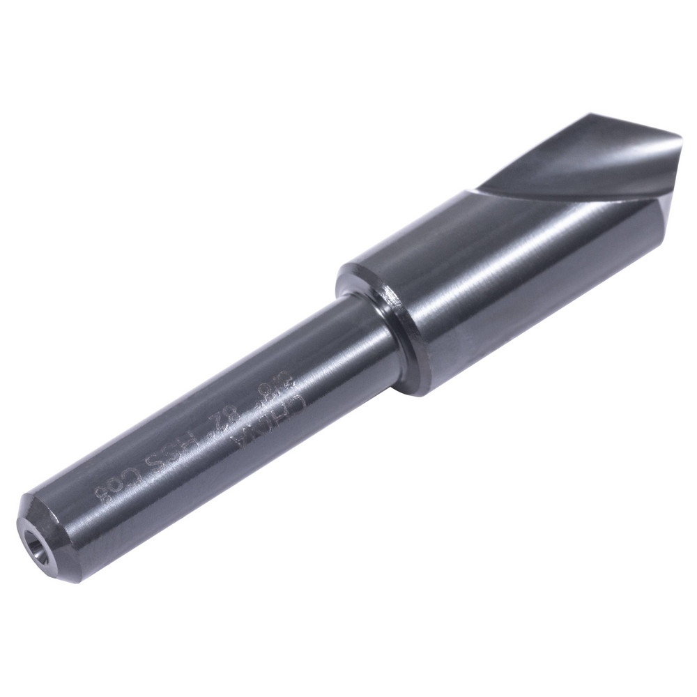Hertel Countersink: 3/8" Head Dia, 82.00 deg Included Angle, 1 Flute, High-Speed Steel, Right Hand Cut - GX89339899
