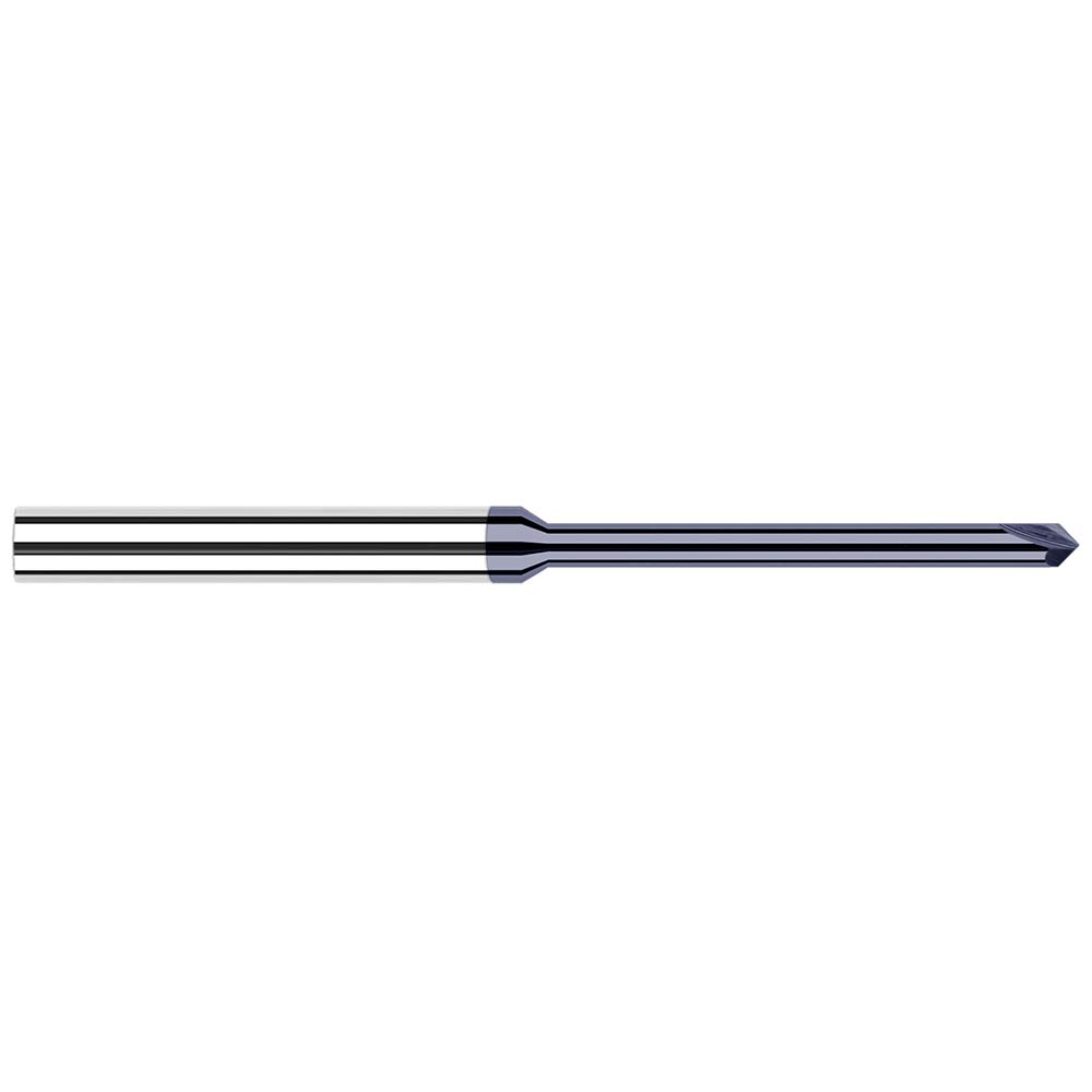 Harvey Tool Chamfer Mill: 5/64" Dia, 1" Shank Dia, 90 deg, 2 Flute, Solid Carbide, Single End - 764145-C3