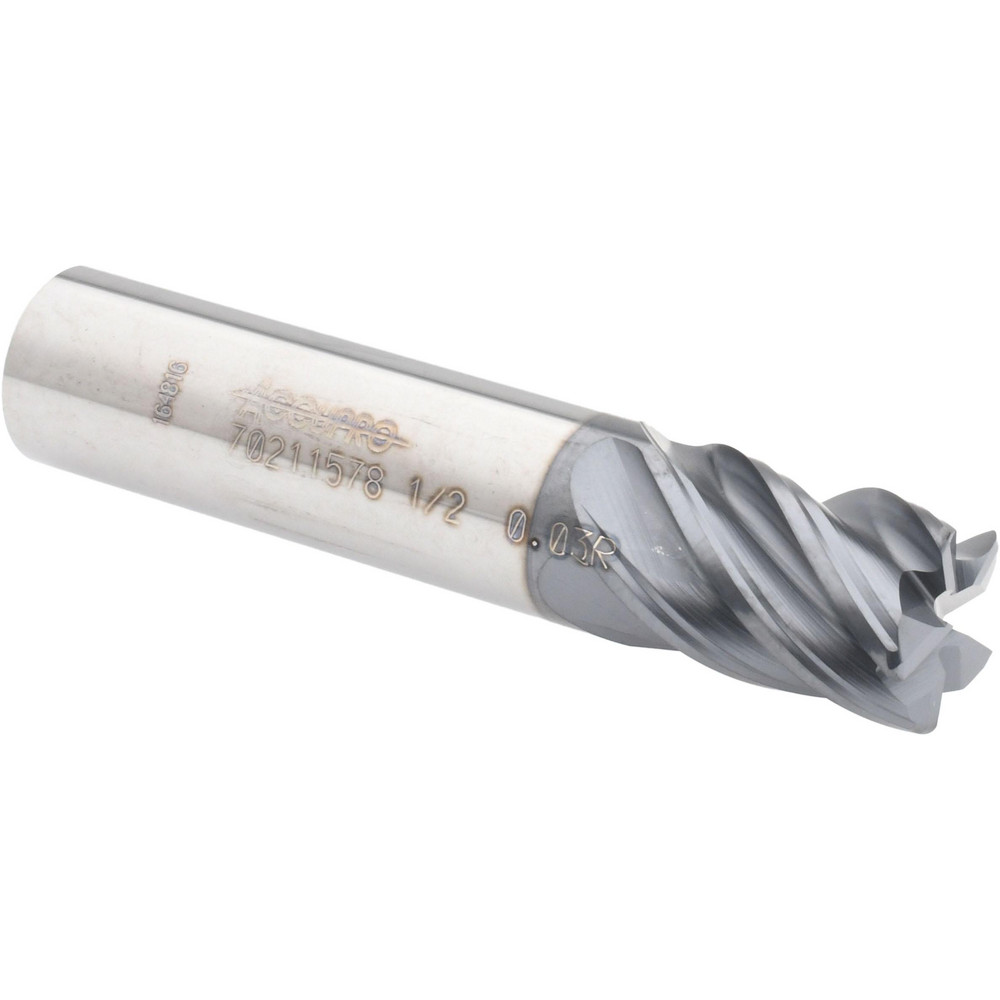 Harvey Tool Chamfer Mill: 3/8" Dia, 3/8" Shank Dia, 120 deg, 4 Flute, Solid Carbide, Single End - 888824-C3