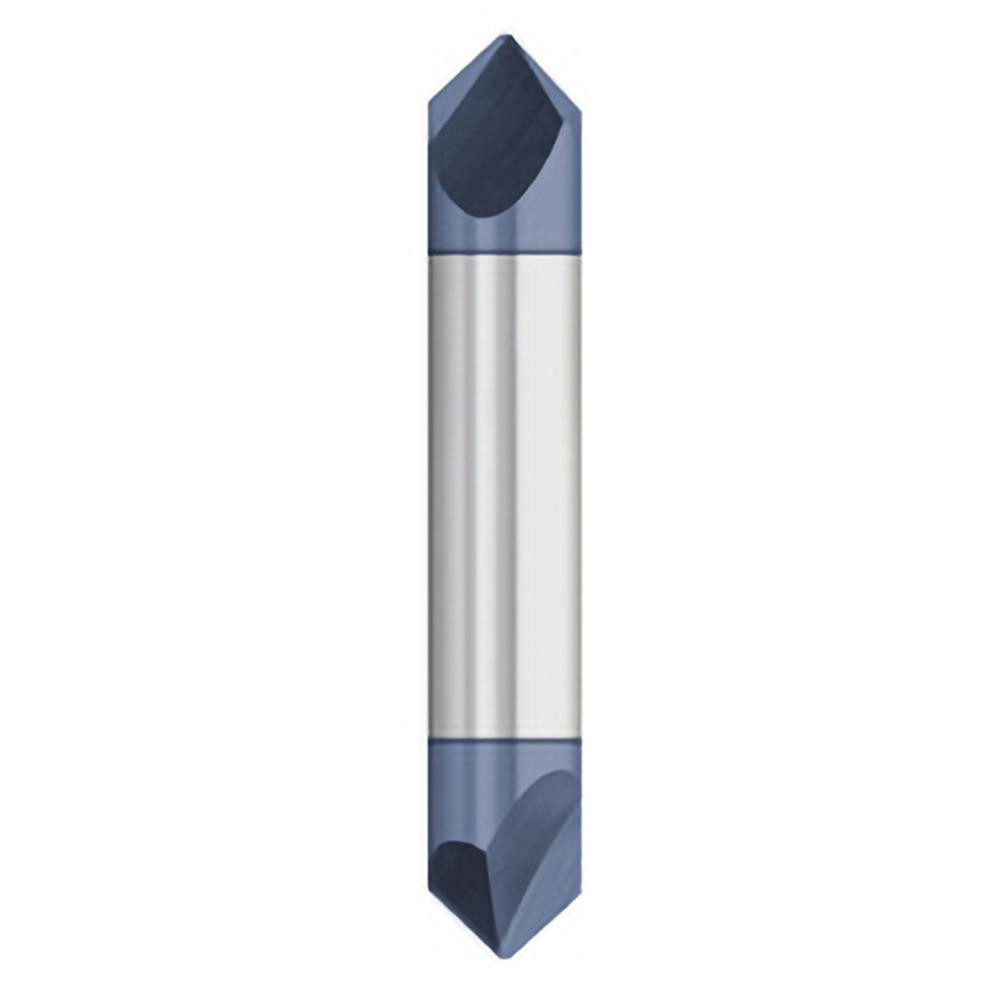Titan USA Chamfer Mill: 1/8" Dia, 1/8" Shank Dia, 120 deg, 2 Flute, Solid Carbide, Double End - TC88002