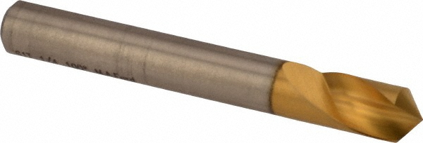 Hertel Countersink: 1/4" Head Dia, 100.00 deg Included Angle, 1 Flute, Solid Carbide, Right Hand Cut - 331-003080