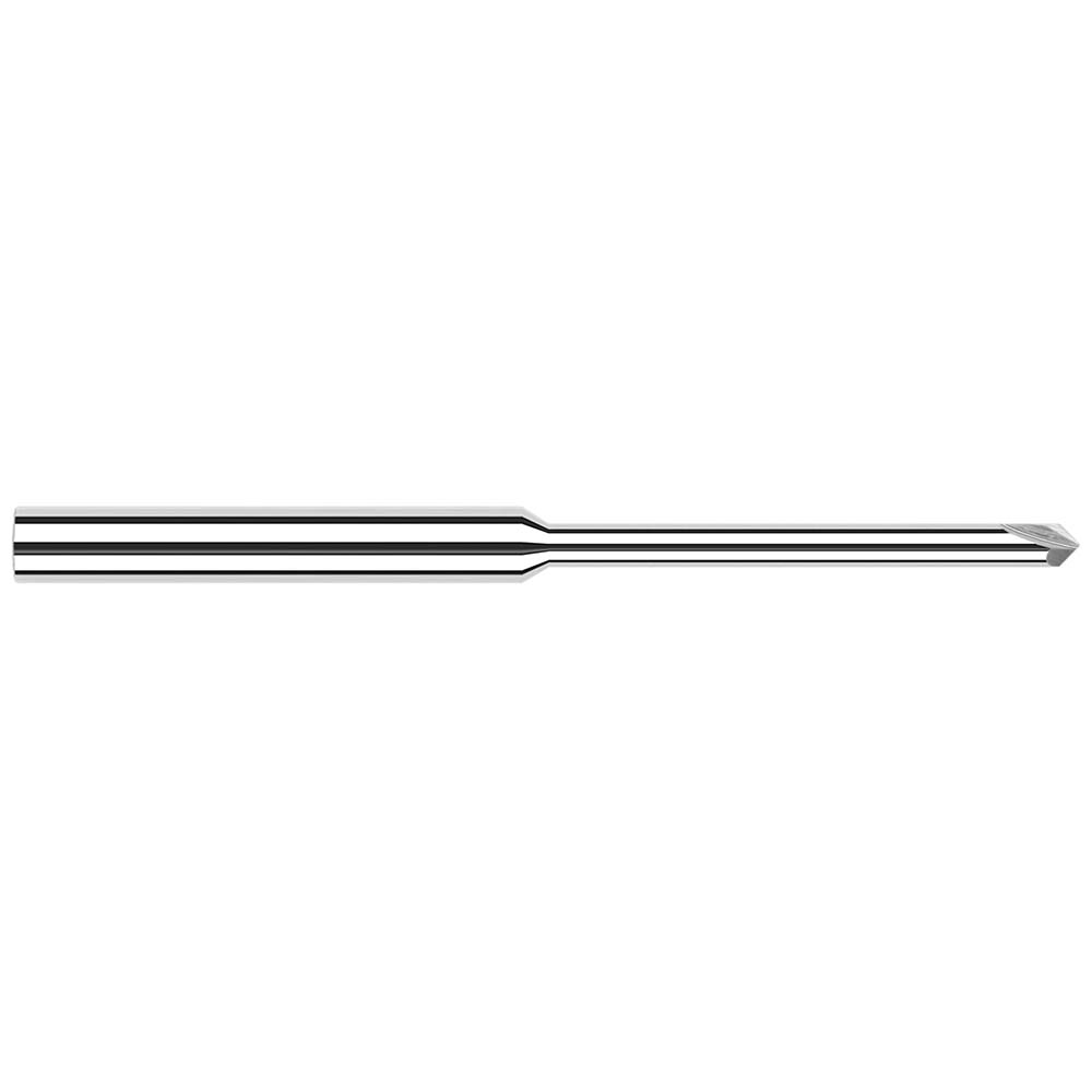 Harvey Tool Chamfer Mill: 3/64" Dia, 1/8" Shank Dia, 90 deg, 2 Flute, Solid Carbide, Single End - 999245