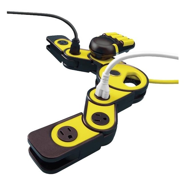 Quirky Quirky VPVPR-1-YW01 2 x 3 in. Pivot Power - Flexible Workshop Power Strip - 2 Strips with 3 Outlets Each - VPVPR-1-YW01
