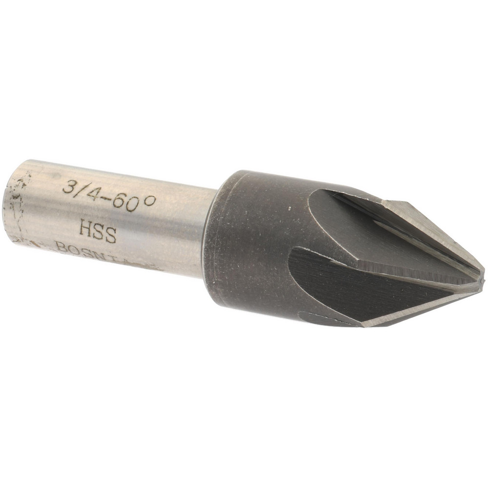 M.A. Ford® Countersink: 3/4" Head Dia, 60.00 deg Included Angle, 6 Flute, High-Speed Steel, Right Hand Cut - 79075001