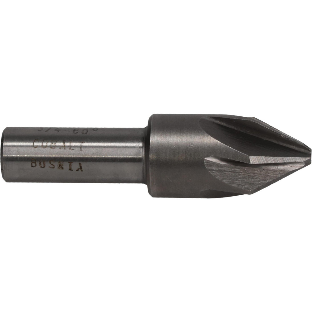 M.A. Ford® Countersink: 3/4" Head Dia, 60.00 deg Included Angle, 6 Flute, High-Speed Steel, Right Hand Cut - 79075001