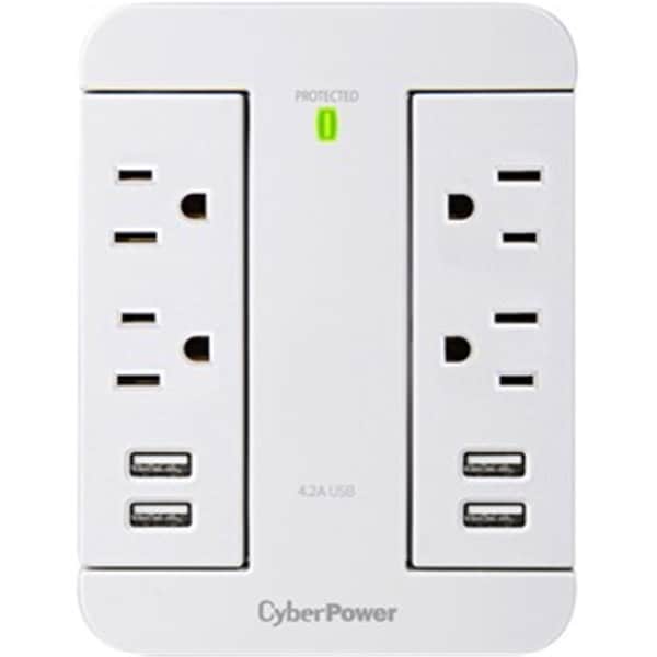 Cyberpower Cyberpower Systems P4WSU 120V 4.2A 4 USB Surge Protectors - P4WSU