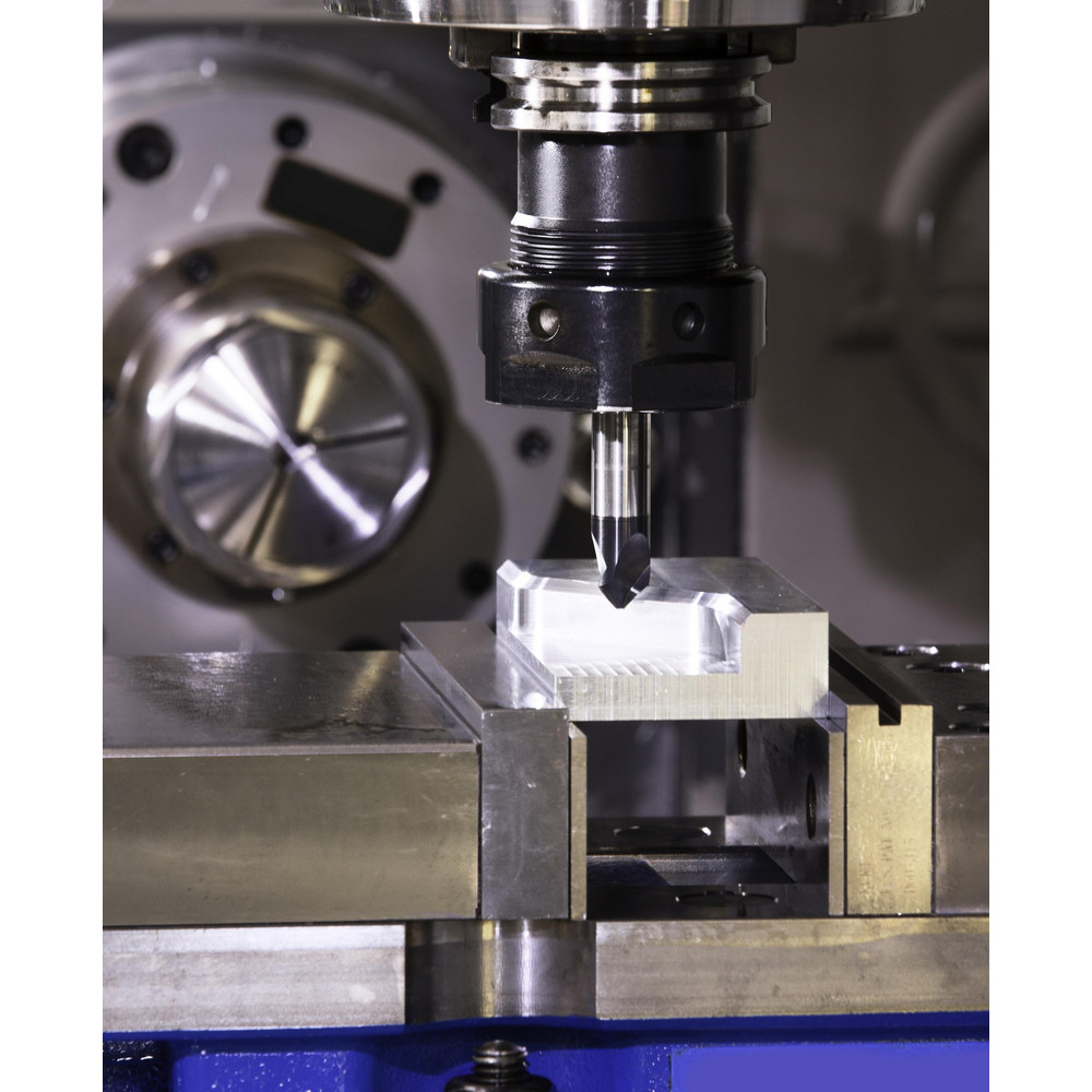 Scientific Cutting Tools Chamfer Mill: 3/8" Dia, 3/8" Shank Dia, 90 deg, 3 Flute, Solid Carbide, Single End - HC37503-090